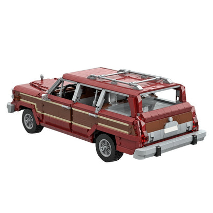 Dark Red 4x4 Wagon Building Kit | LEGO-Compatible MOC - 3
