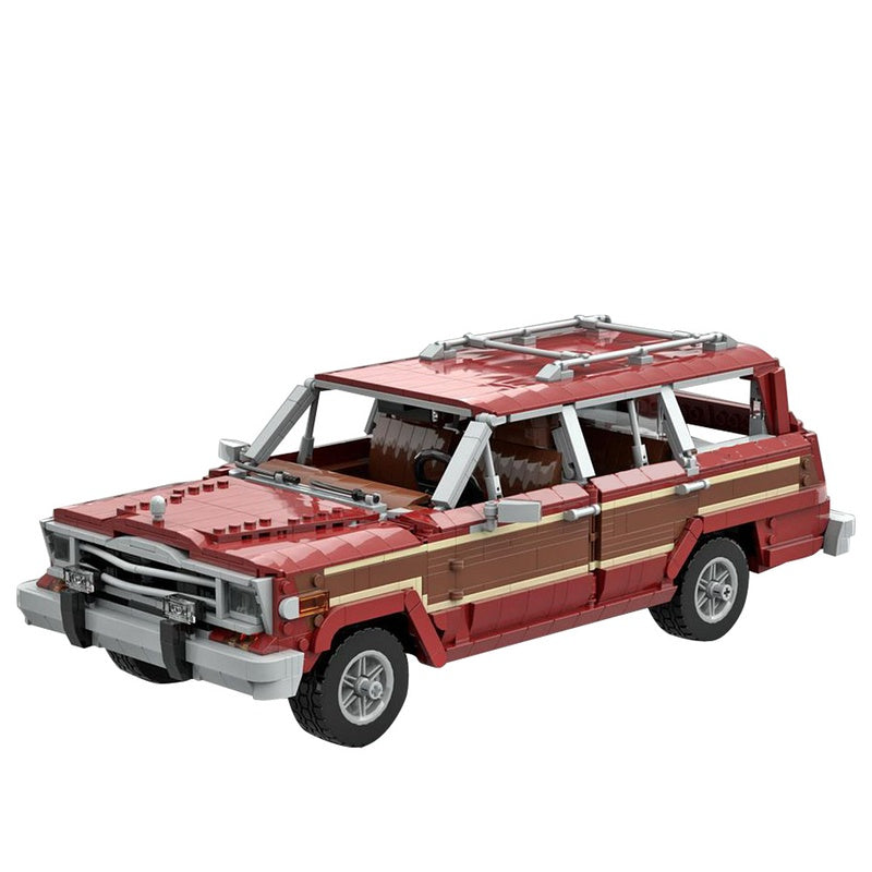 Dark Red 4x4 Wagon Building Kit | LEGO-Compatible MOC - 5