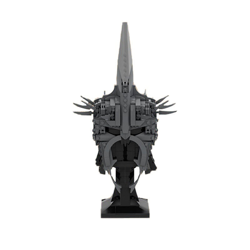 Dark Wraith King Helmet MOC Building Kit Fantasy Display Armor Model - 1