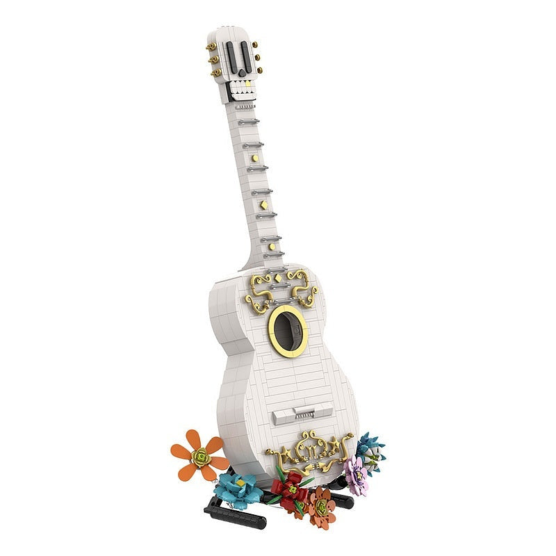Day Of The Dead Festival Guitar MOC Building Kit | Decorative Music Model - 1