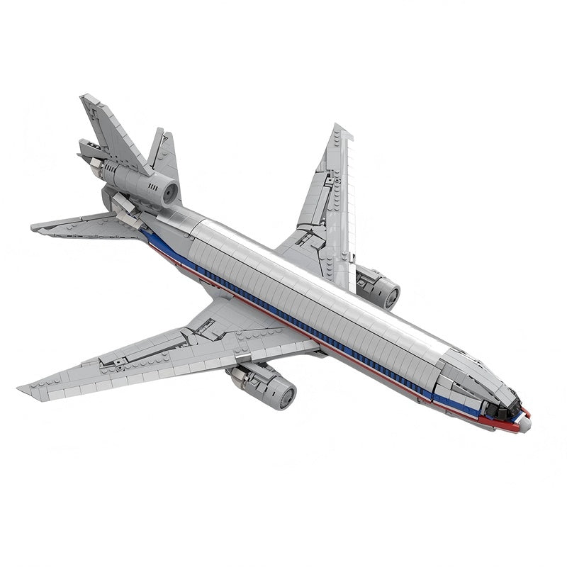 DC-10 Tri-Jet Aircraft MOC Building Kit | Commercial Plane Model - 6