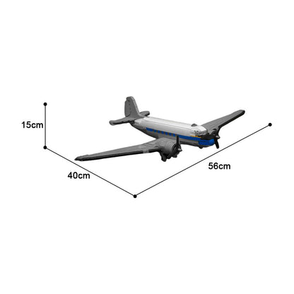 DC-3 Propeller Commercial Airliner Building Kit | 1:50 Scale - 4