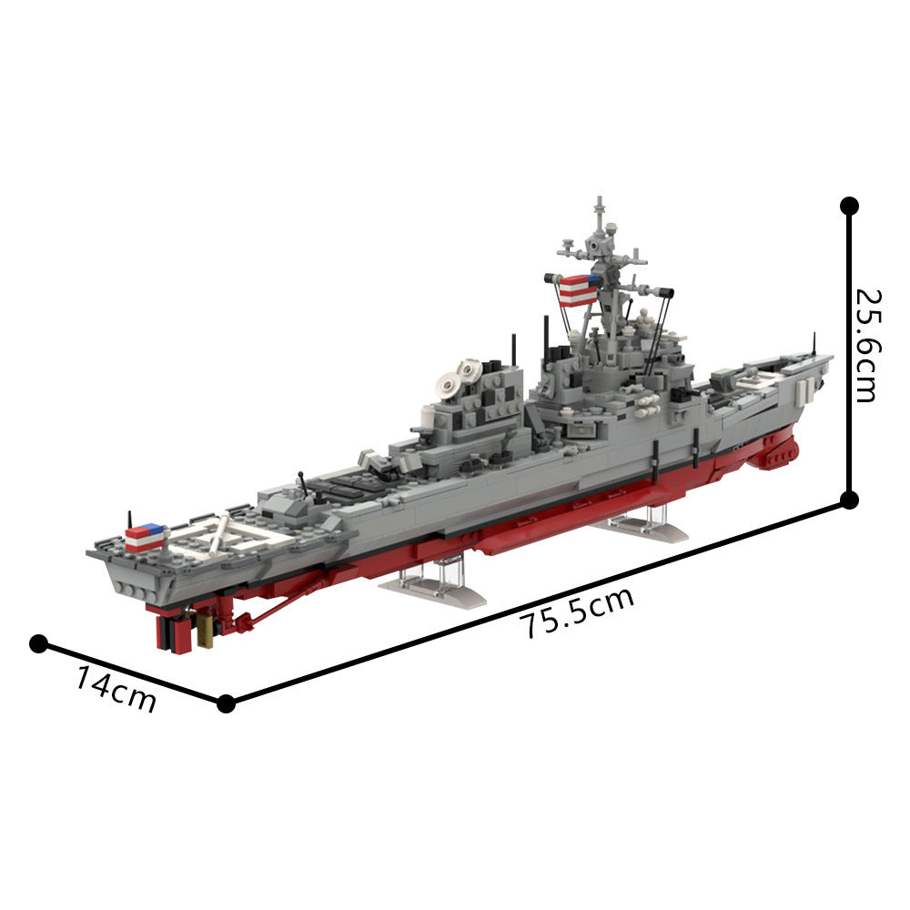 DDG 51 Arleigh Burke Building Kit | Flight I version | LEGO-Compatible MOC - 4