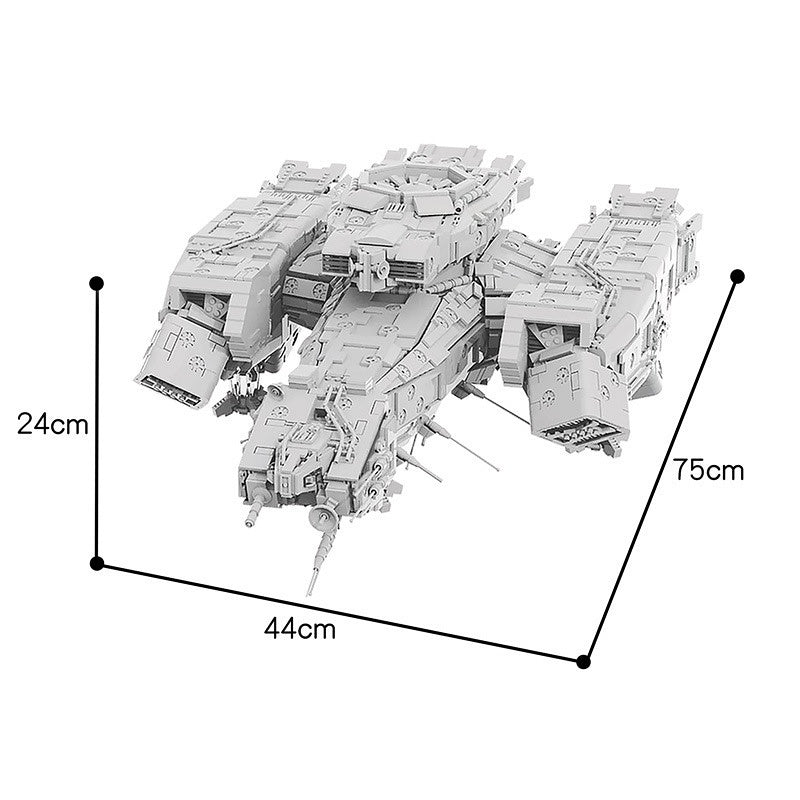 Deep Space Hauler Cargo Spaceship Building Kit | LEGO-Compatible MOC - 4