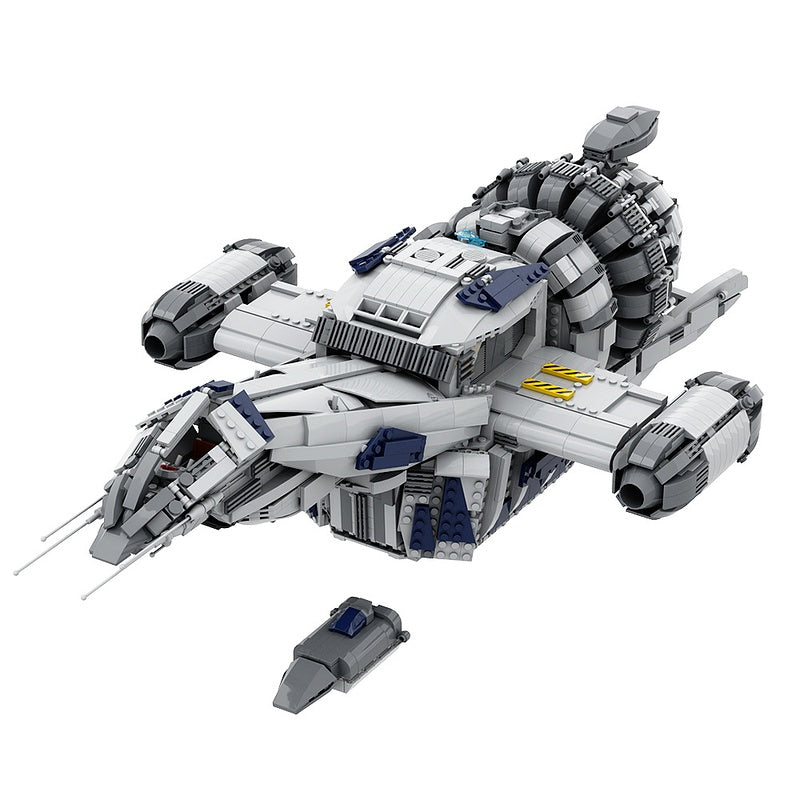 Deep Space Transport Vessel Building Kit | LEGO-Compatible Smuggler Ship MOC - 3