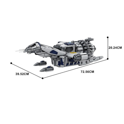 Deep Space Transport Vessel Building Kit | LEGO-Compatible Smuggler Ship MOC - 5