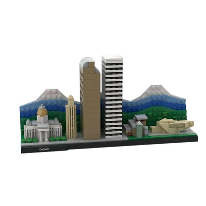 Denver Skyline MOC Building Kit | City Architecture Display Model - 1