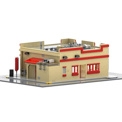 Desert Chicken Fast-Food Restaurant Modular Building Kit | LEGO-Compatible MOC - 1