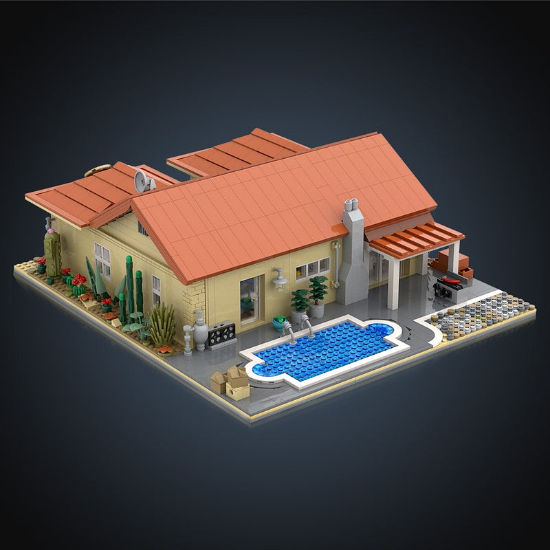 Desert Crime Drama Family House MOC Building Kit | LEGO-Compatible MOC - 1