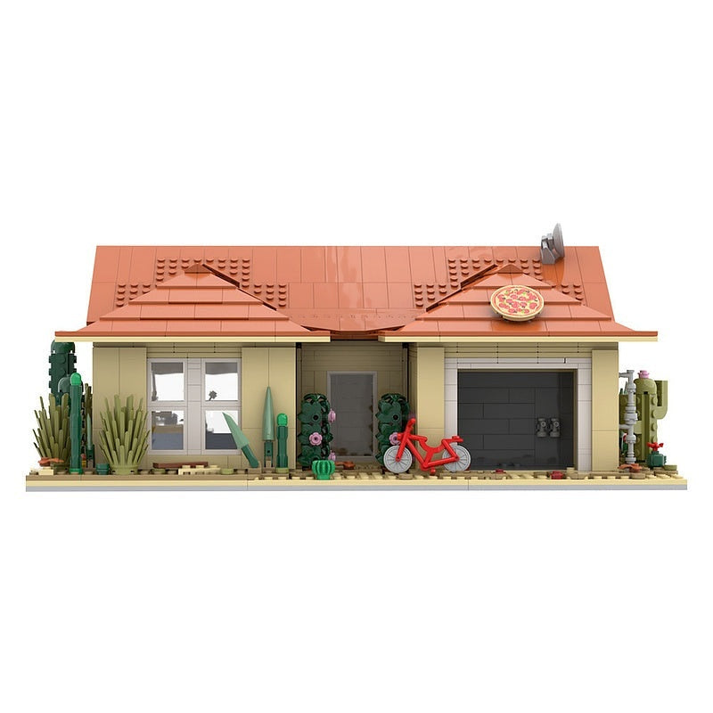 Desert Family House MOC Building Kit | Cinematic Residential Diorama Model - 2