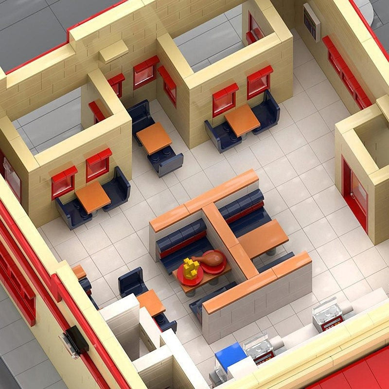 Desert Fast-Food Restaurant MOC Modular Building Kit | Cinematic Diorama - 5