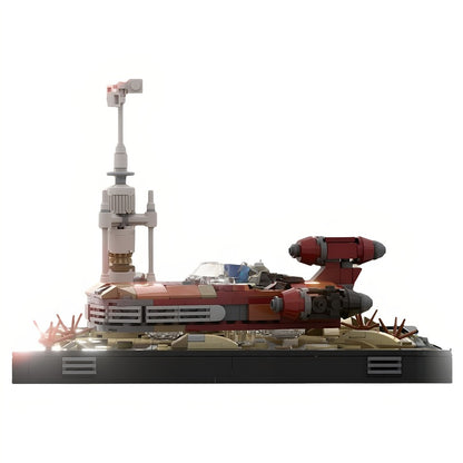 Desert Hover Speeder & Moisture Tower Diorama MOC Building Kit - 2