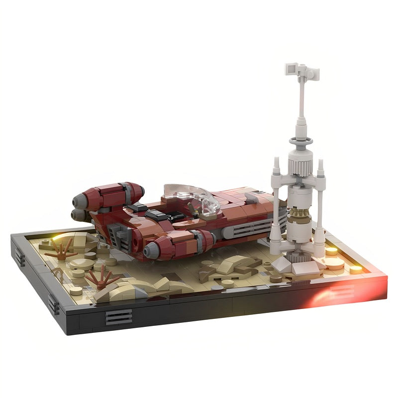 Desert Hover Speeder & Moisture Tower Diorama MOC Building Kit - 3