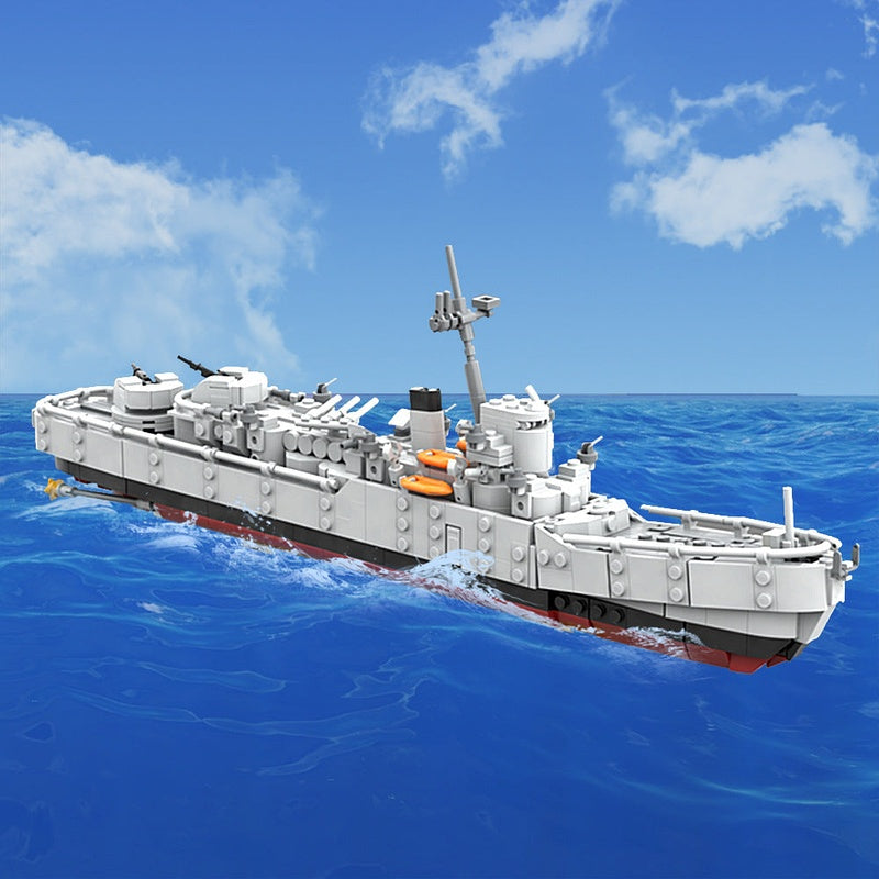 Destroyer Ship MOC Building Kit | Modern Naval Warship Model - 2