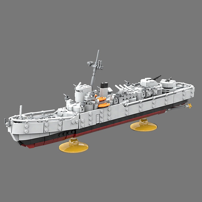 Destroyer Ship MOC Building Kit | Modern Naval Warship Model - 3