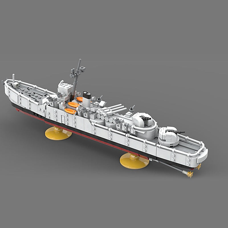 Destroyer Ship MOC Building Kit | Modern Naval Warship Model - 5