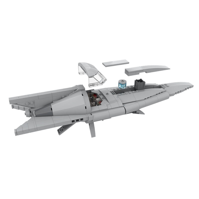 Diplomatic Yacht MOC Sci-Fi Spacecraft Building Kit - 3