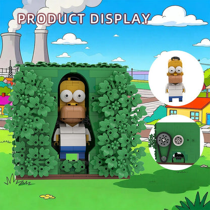 Disappearing Into Bushes MOC Building Kit | Funny Character Diorama - 3