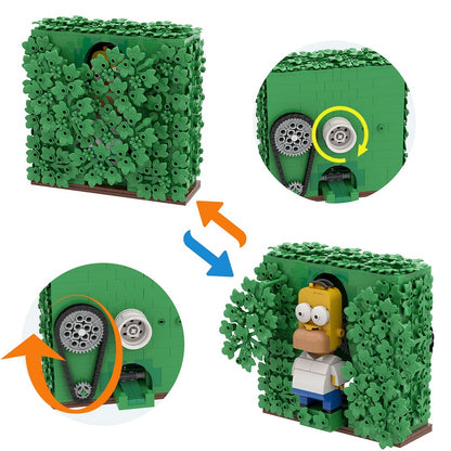 Disappearing Into Bushes MOC Building Kit | Funny Character Diorama - 5
