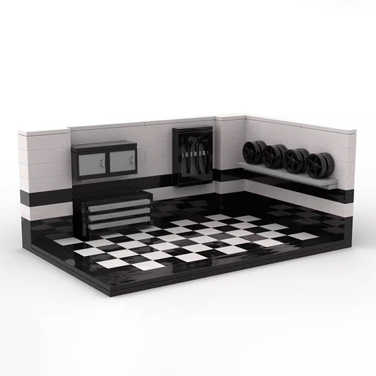 display garage for car building set | moc-127308 - 1
