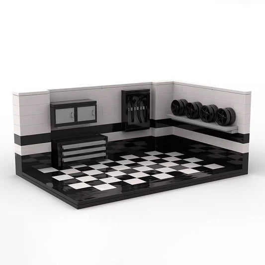 Display Garage MOC Building Kit | Automotive Showcase Workshop - 1