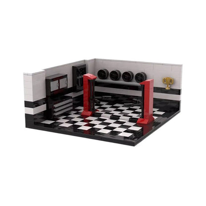 Display Garage MOC Building Kit | Automotive Showcase Workshop - 5