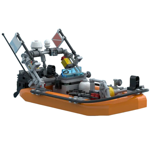 Divers Zodiac Boat Building Kit | LEGO-Compatible MOC - 1