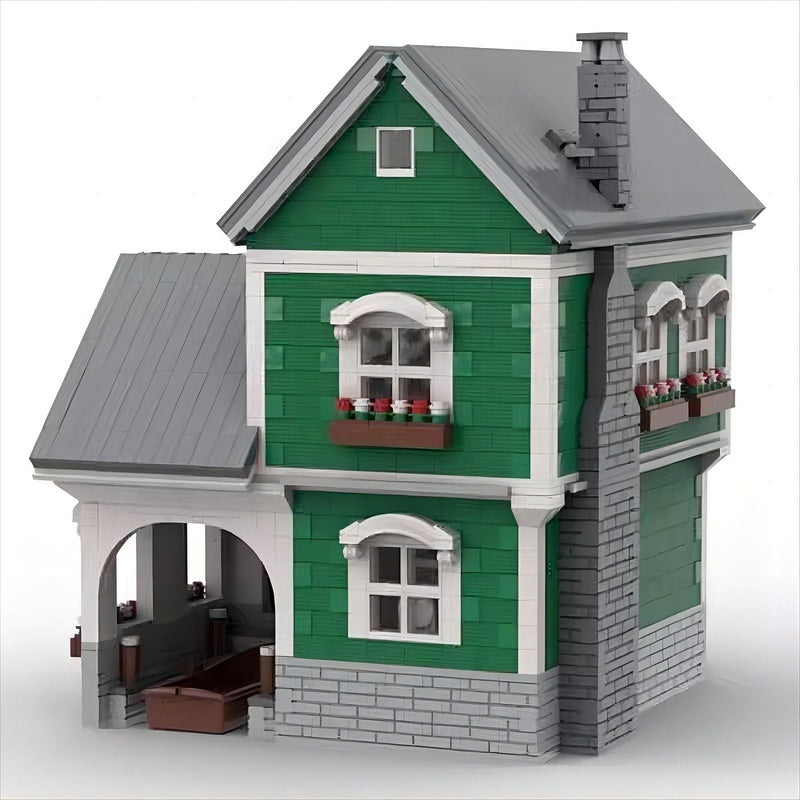 Dock House II MOC Building Kit | Waterfront Cabin Architecture Model - 3