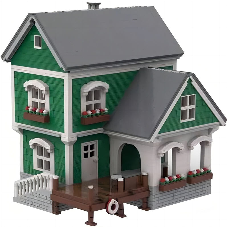 Dock House II MOC Building Kit | Waterfront Cabin Architecture Model - 4
