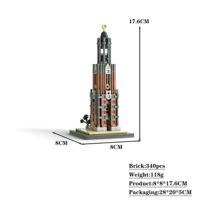 Domtoren Tower in Utrecht Building Kit | 1:800 Scale | LEGO-Compatible MOC - 4
