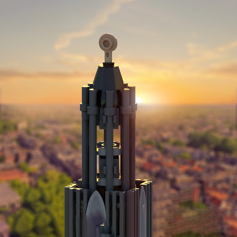 Domtoren Tower Utrecht MOC Historic Architecture Building Kit 1:800 Scale - 3