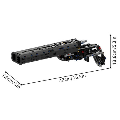 Double Barrel Shotgun MOC Building Kit | Detailed Display Weapon Model - 3