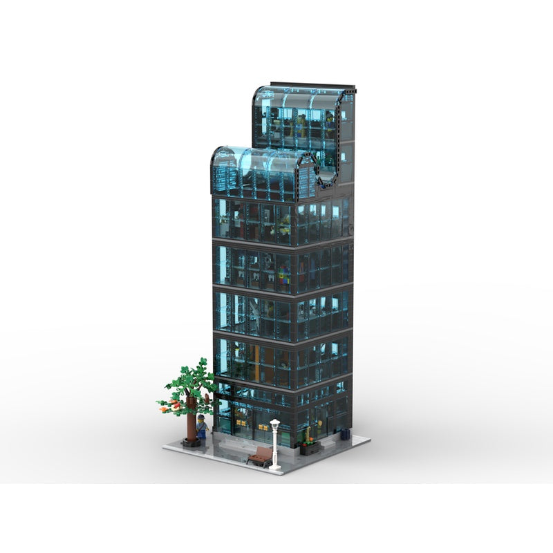 Downtown Glass Skyscraper Modular MOC Building Kit - 1