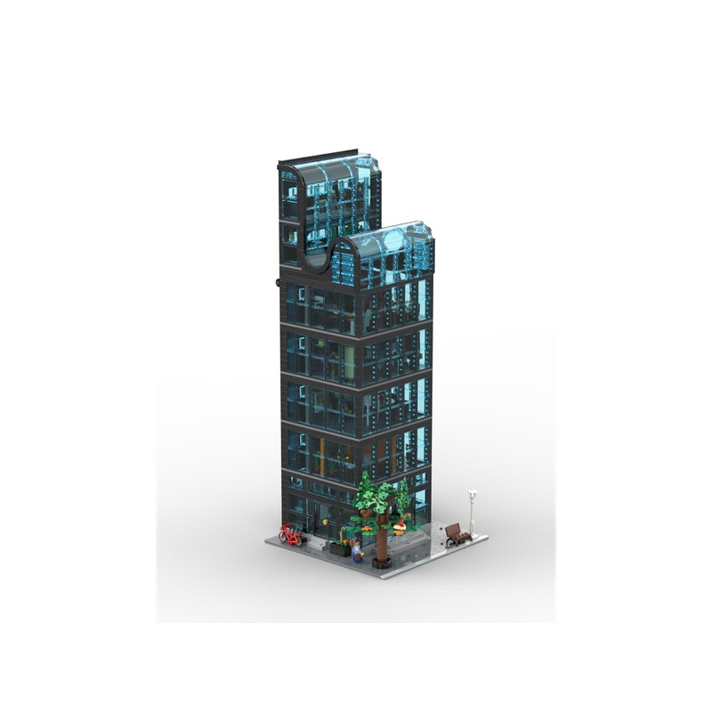 Downtown Glass Skyscraper Modular MOC Building Kit - 4
