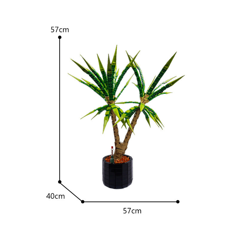 Dracaena Marginata Building Kit | Dragon Tree | LEGO-Compatible MOC - 4