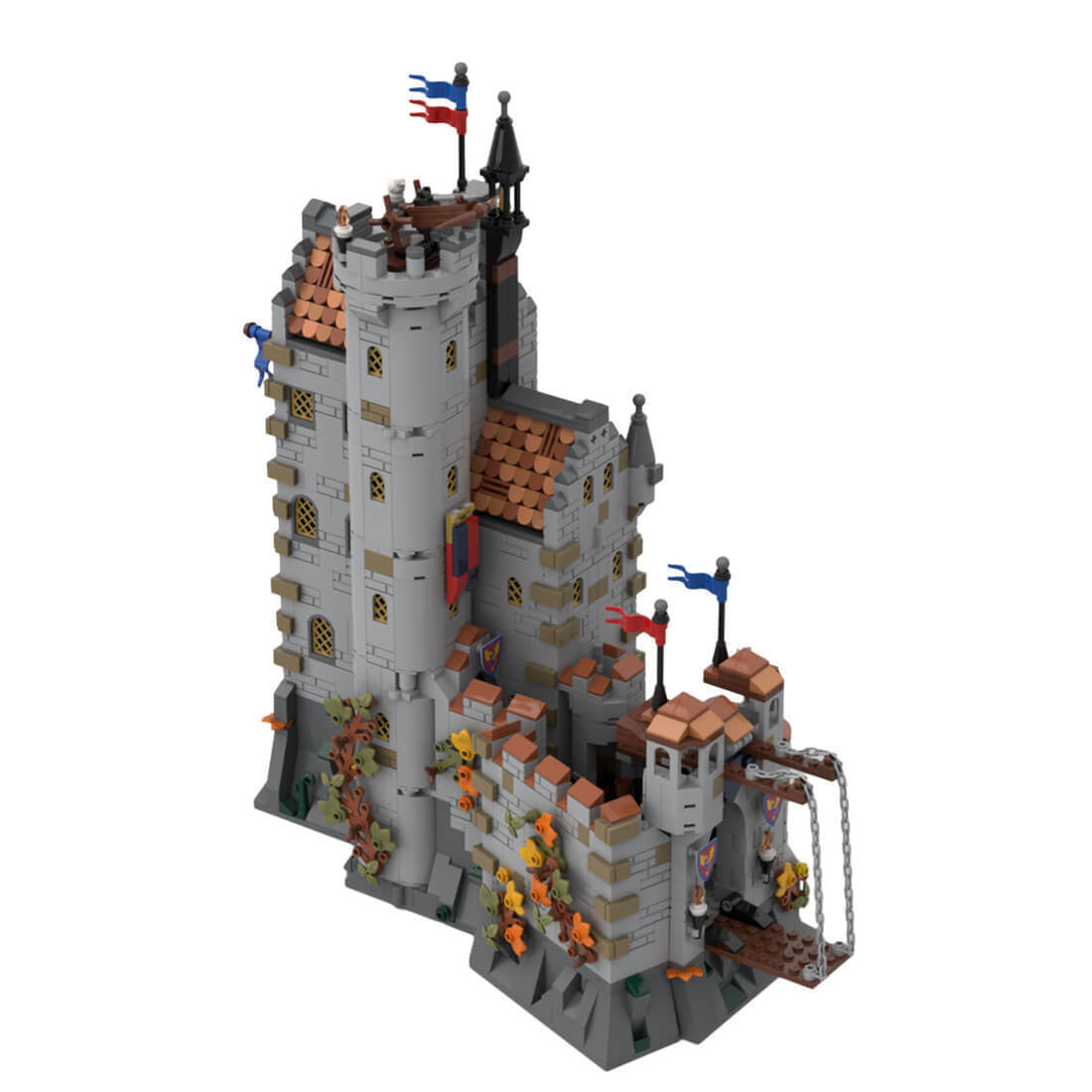 Dragon Slayers' Castle Building Kit | LEGO-Compatible MOC - 1