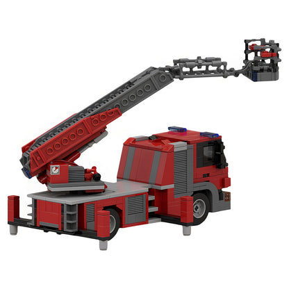 Dresden Aerial Ladder Fire Truck MOC Building Kit - 4