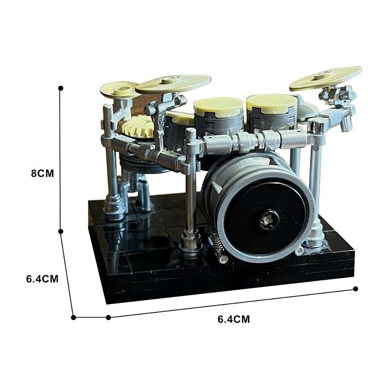 Drumset Rack System MOC Building Kit | Music Performance Display Model - 4