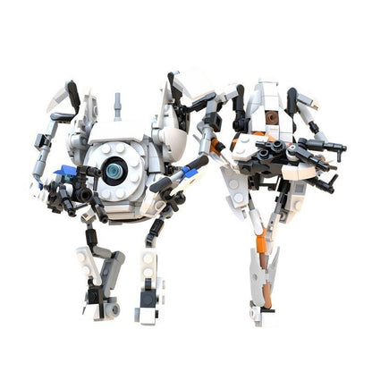 Dual Companion Test Robot Mech Duo MOC Building Kit | Mecha Model - 1
