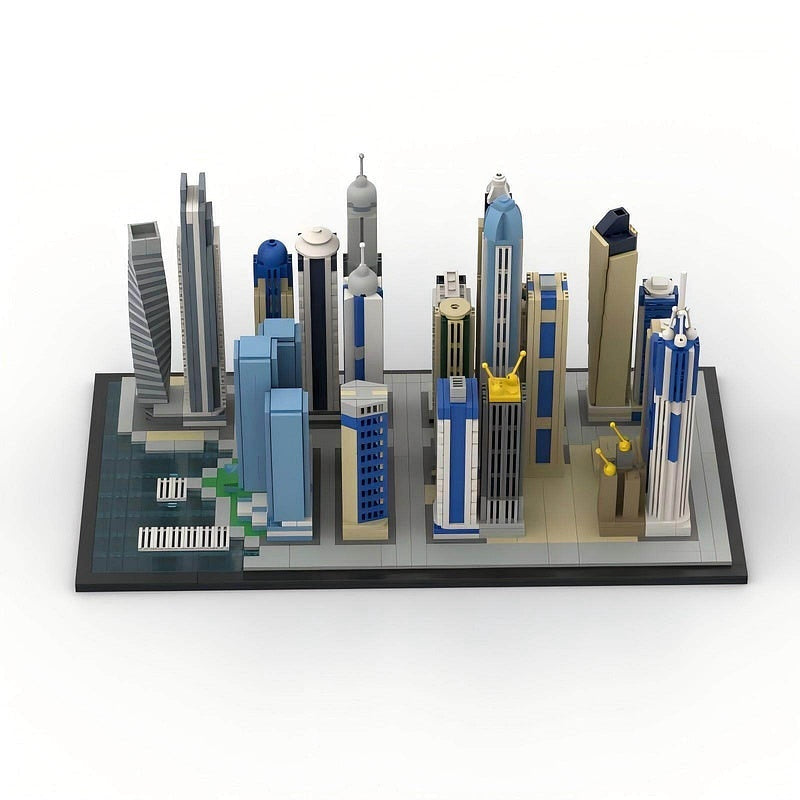 Dubai Marina Skyline MOC Building Kit | Modern Waterfront Architecture - 6