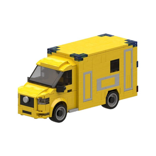 Dutch Box Van Ambulance MOC Building Kit | Emergency Vehicle Model - 1