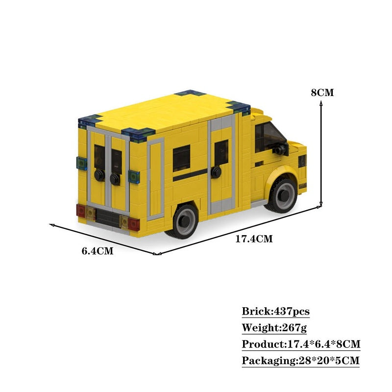 Dutch Box Van Ambulance MOC Building Kit | Emergency Vehicle Model - 4