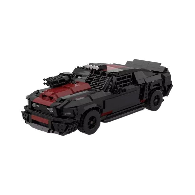 Dystopian Armored V8 Muscle Car MOC Building Kit | Futuristic Vehicle Model - 1