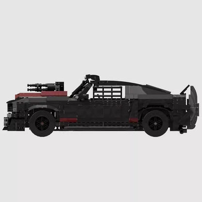 Dystopian Armored V8 Muscle Car MOC Building Kit | Futuristic Vehicle Model - 3
