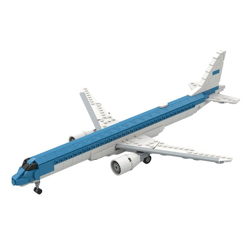 E195-E2 MOC Commercial Aircraft Building Kit | 1:100 Scale Jet Model - 12