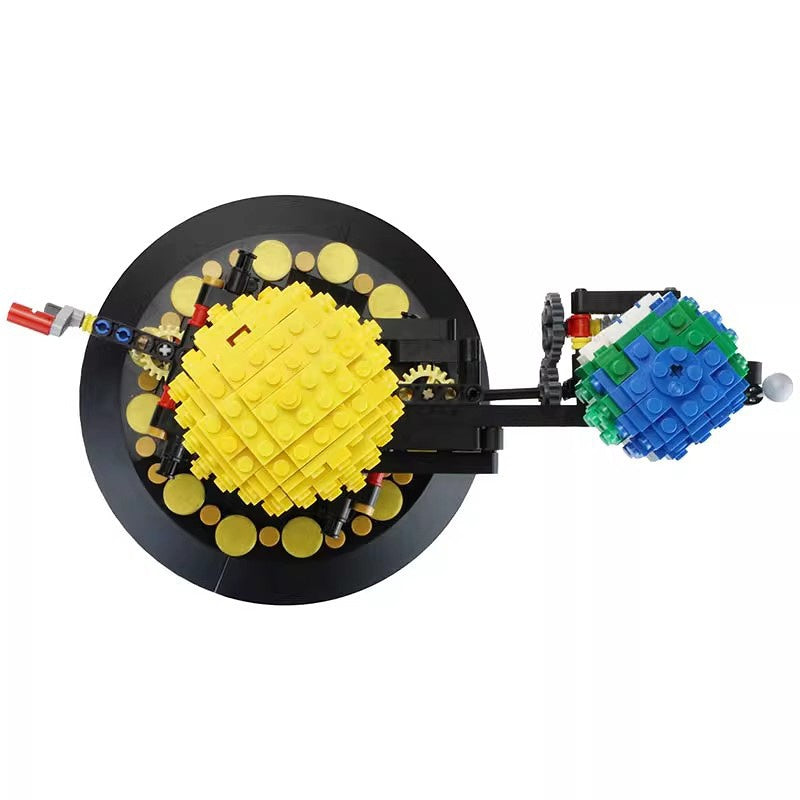 Earth Moon and Sun Orrery Mechanical Solar System Building Kit | LEGO-Compatible MOC - 3