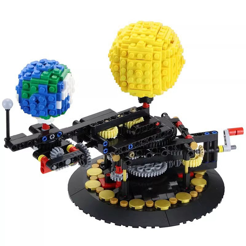 Earth Moon and Sun Orrery Mechanical Solar System Building Kit | LEGO-Compatible MOC - 4