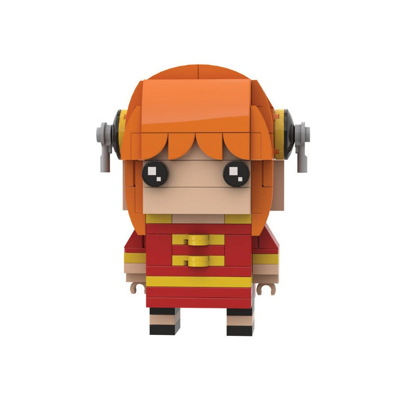 Edo Samurai Comedy Heroes Anime BrickHeadz Building Kit | LEGO-Compatible MOC - 3