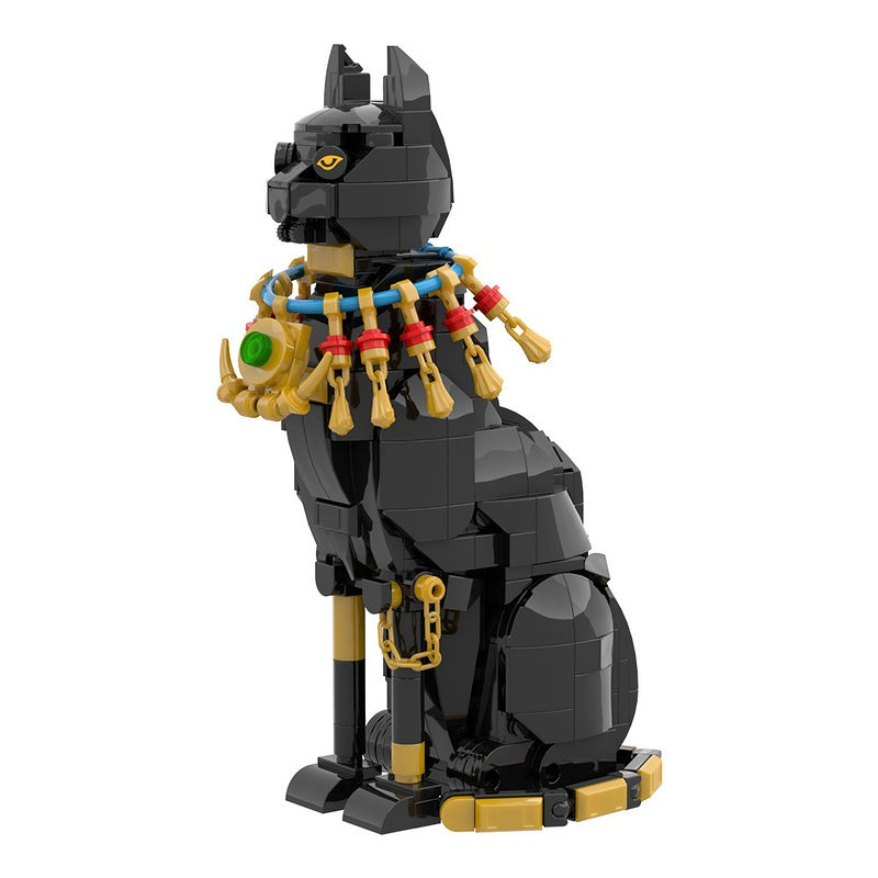 Egyptian Cat MOC Building Kit | Ancient Animal Display Sculpture - 5