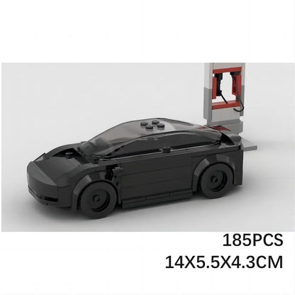Electric EV Sedan Building Kit | 6-Stud LEGO-Compatible MOC - 4